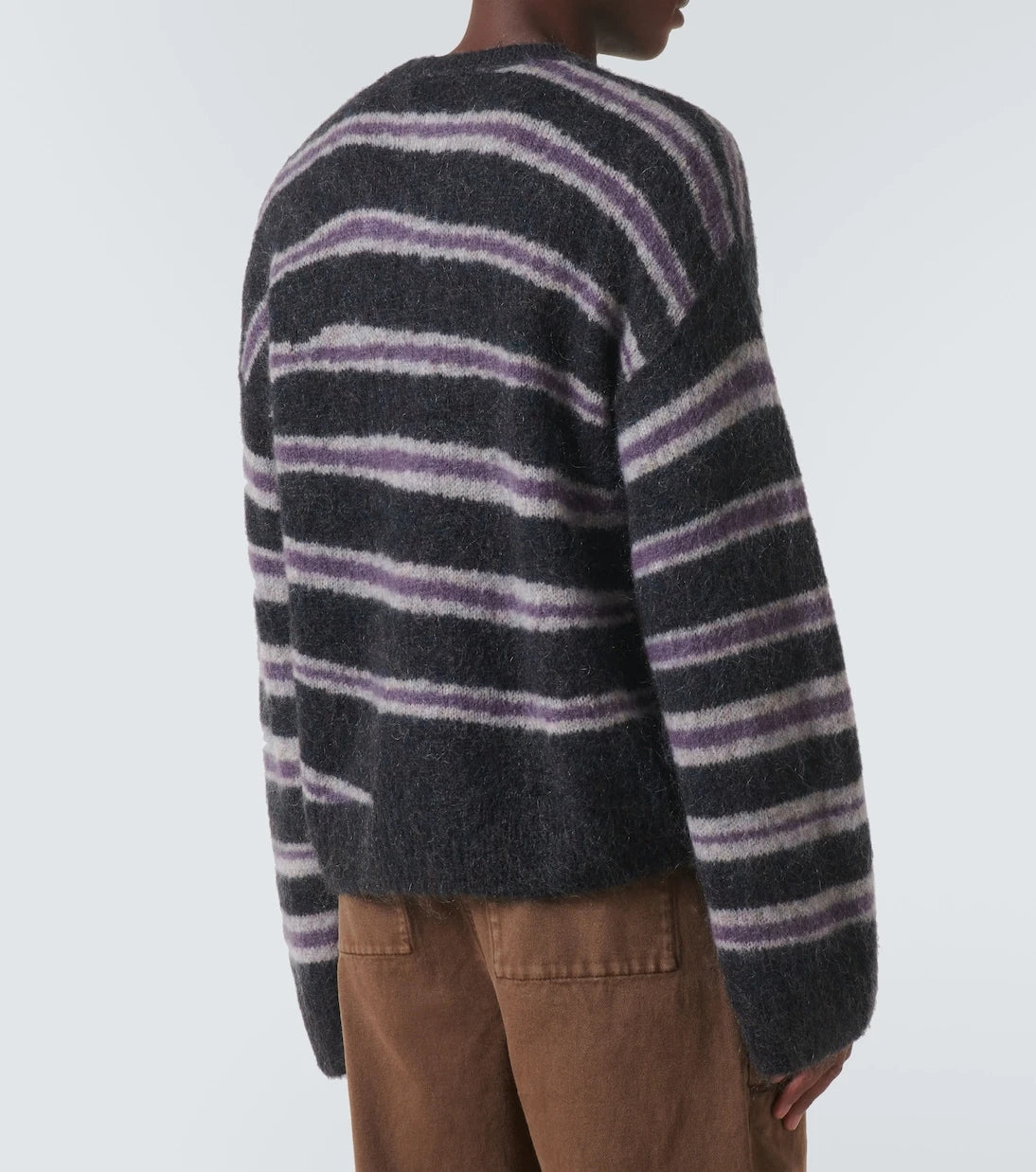 Acne Studios - Çizgili yün ve moher karışımı kazak