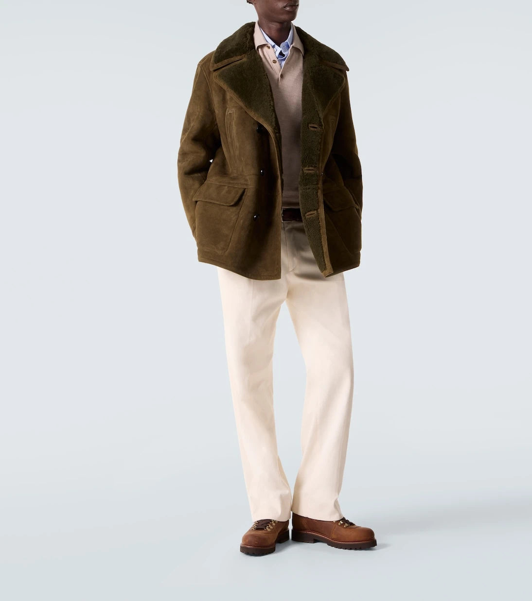 Ralph Lauren Purple Label - Shearling-lined suede jacket
