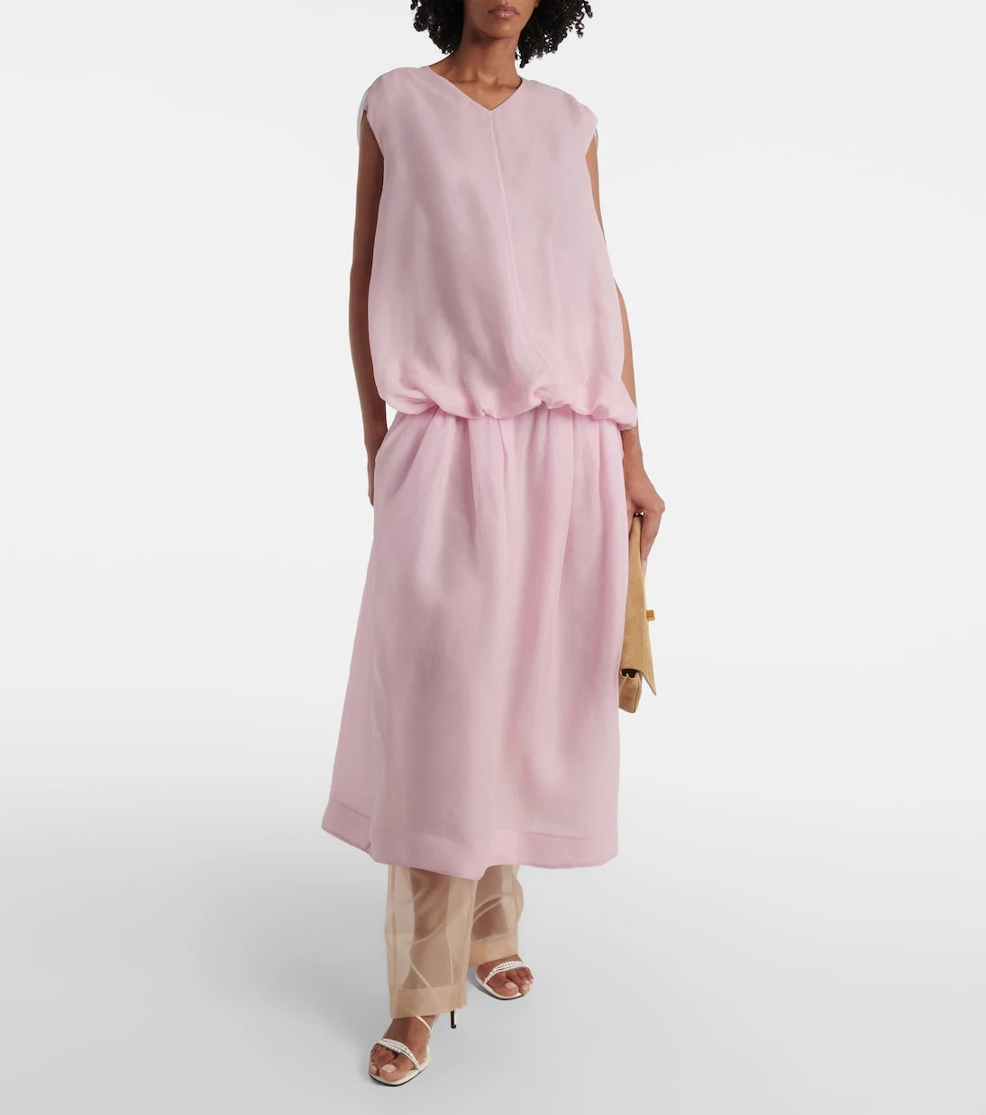 Khaite - Trenton silk organza wide-leg pants