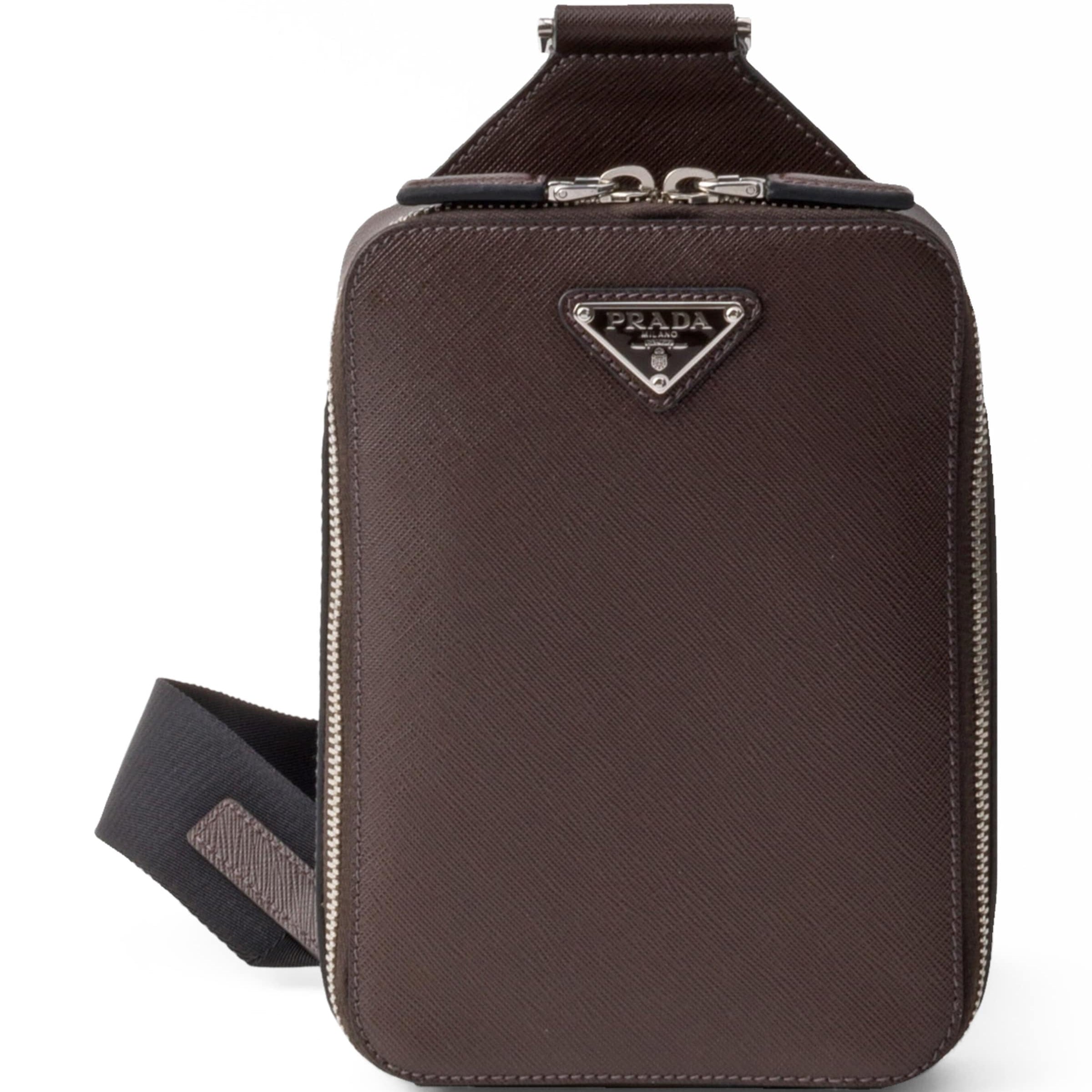 Prada Saffiano Leather Brique Cross-Body Bag