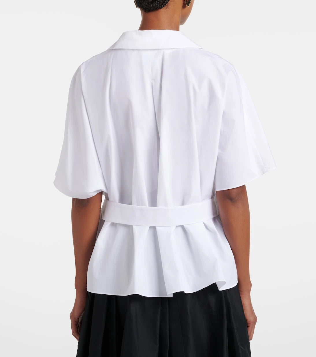 'S Max Mara - Carisma belted cotton poplin shirt