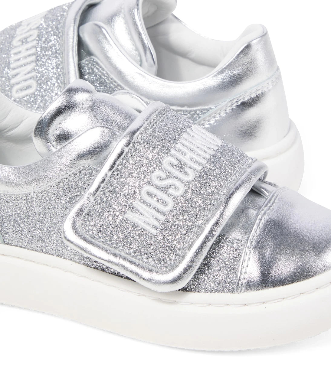 Moschino Kids - Logo leather sneakers