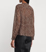 Rag & Bone Brown Silk-Blend Floral Amaris Blouse