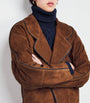 Brown Suede Oversized Jacket