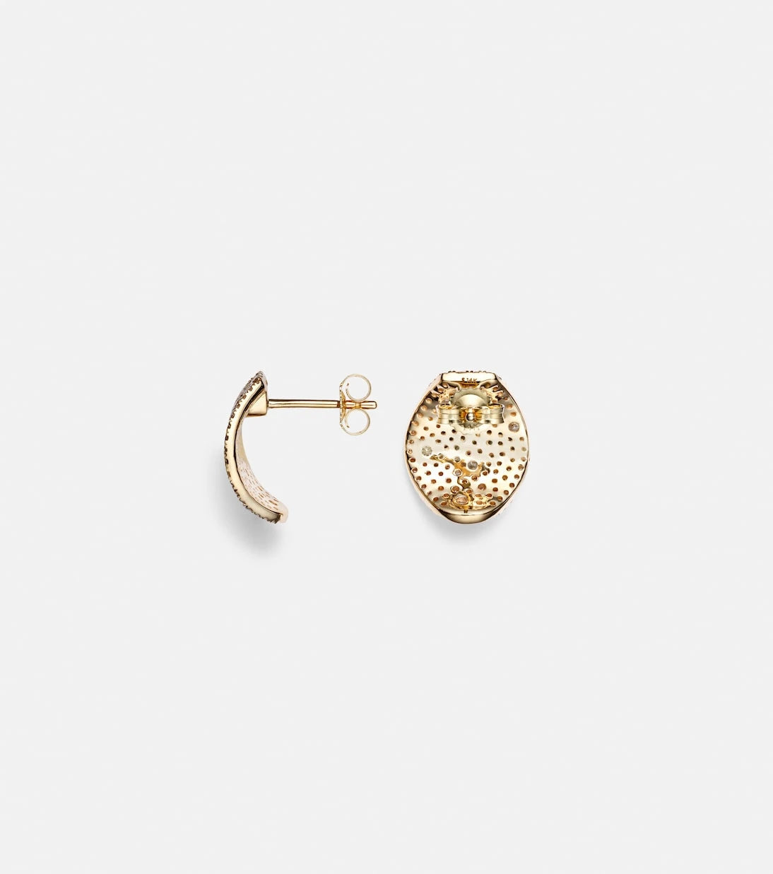 Stone and Strand - Keepsake 14kt gold huggie earrings with diamonds