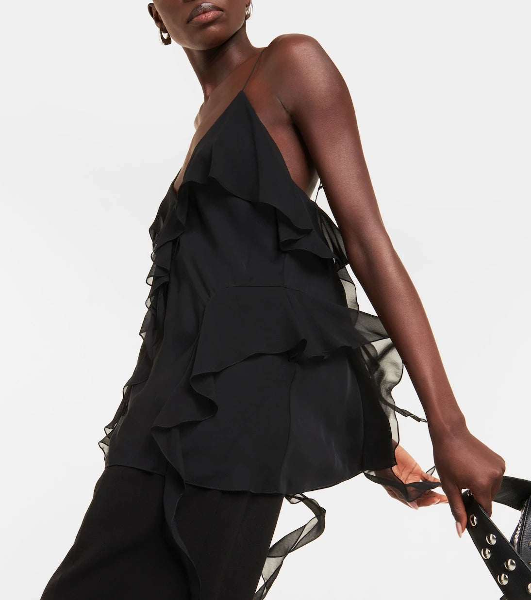 Khaite - Piet ruffled silk chiffon top