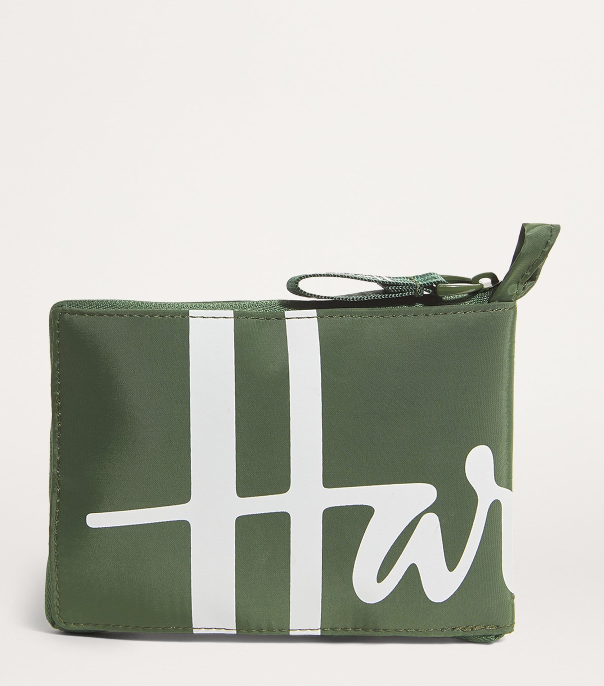 Green Logo Pocket Shopper Bag