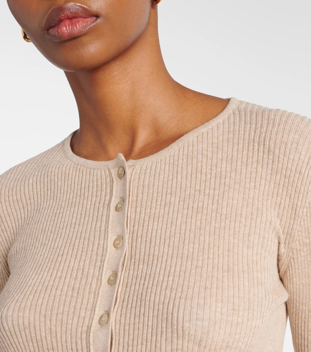 Staud - Macaw cotton and cashmere Henley shirt
