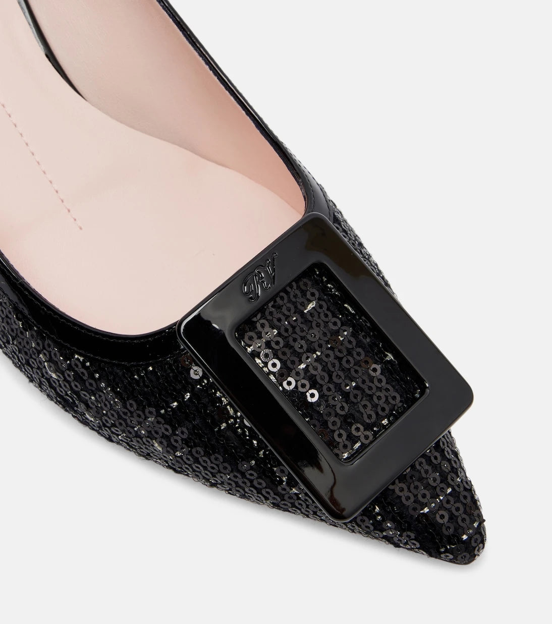 Roger Vivier - حذاء "فيرغول 55" مفتوح من الخلف ومزين بالترتر