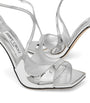 Silver Azia 95 Leather Heeled Sandals