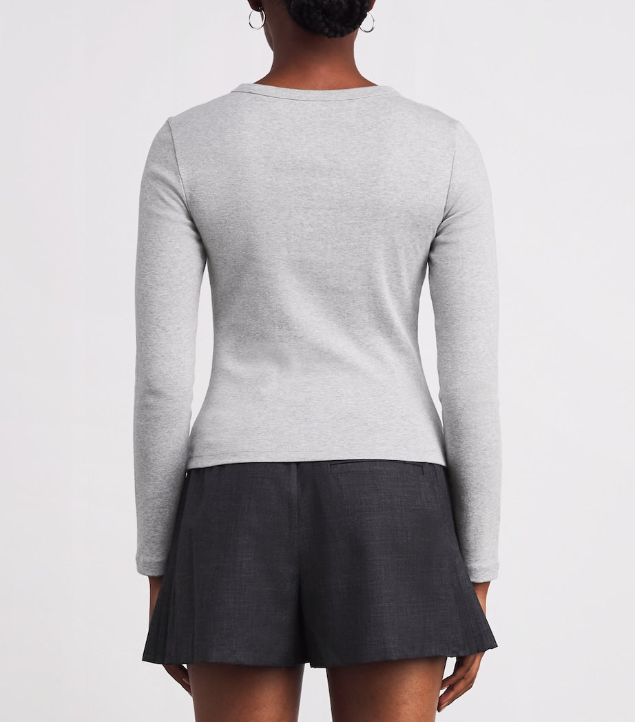 Claudie Pierlot Grey Cotton Layered Cardigan