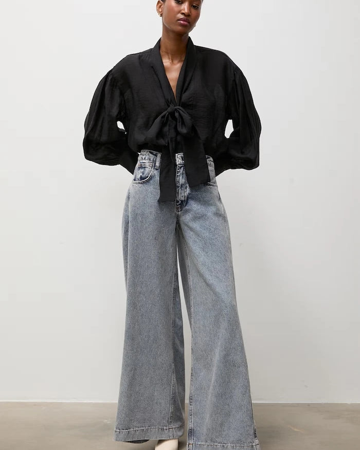 Answear.LAB wide leg kadın jean