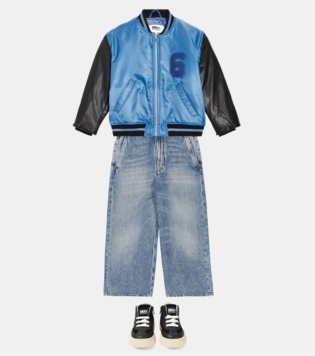 MM6 Maison Margiela Kids - Appliqué varsity jacket