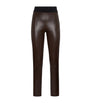Brunello Cucinelli Brown Leather Slim Leggings