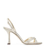Gold Elsy 90 Suede Heeled Sandals