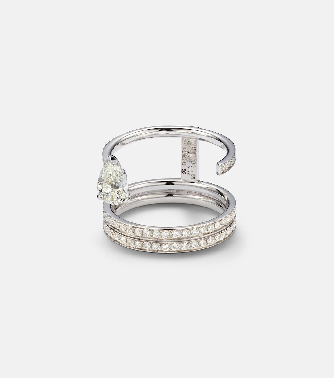 Repossi - Serti Sur Vide 18kt white gold ring with diamonds