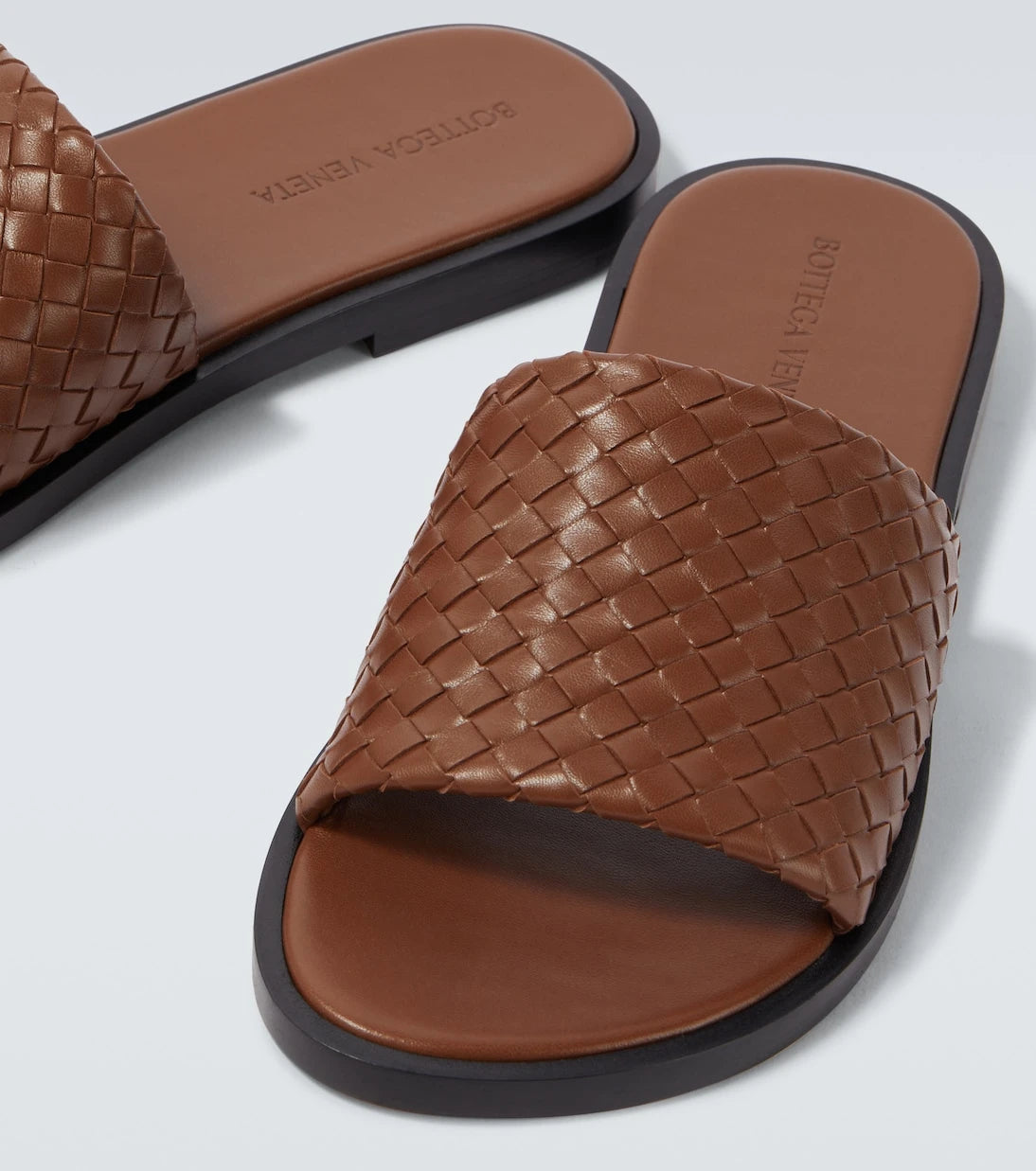 Bottega Veneta - Elio Intrecciato leather slides