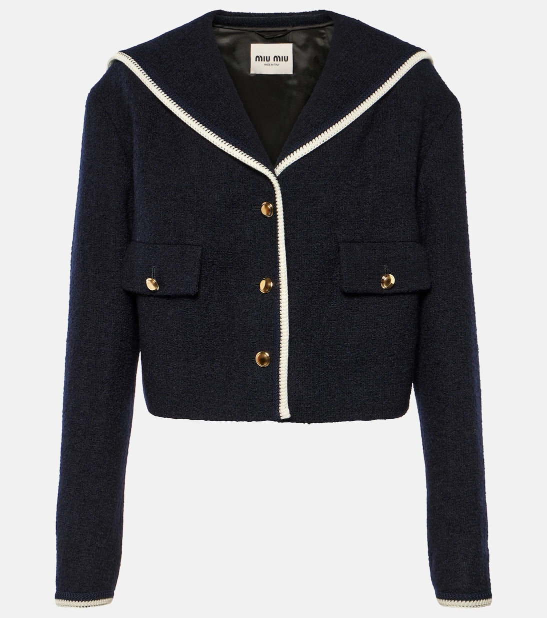 Miu Miu - Cropped wool-blend tweed jacket
