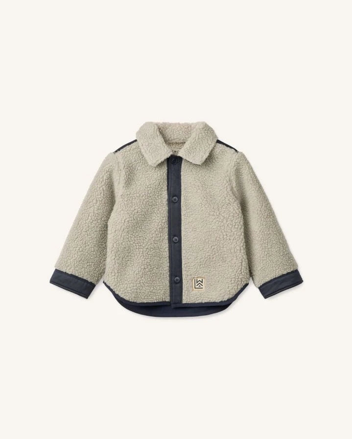 Liewood - Elian Recycled Fiber Sherpa Overshirt | Beige