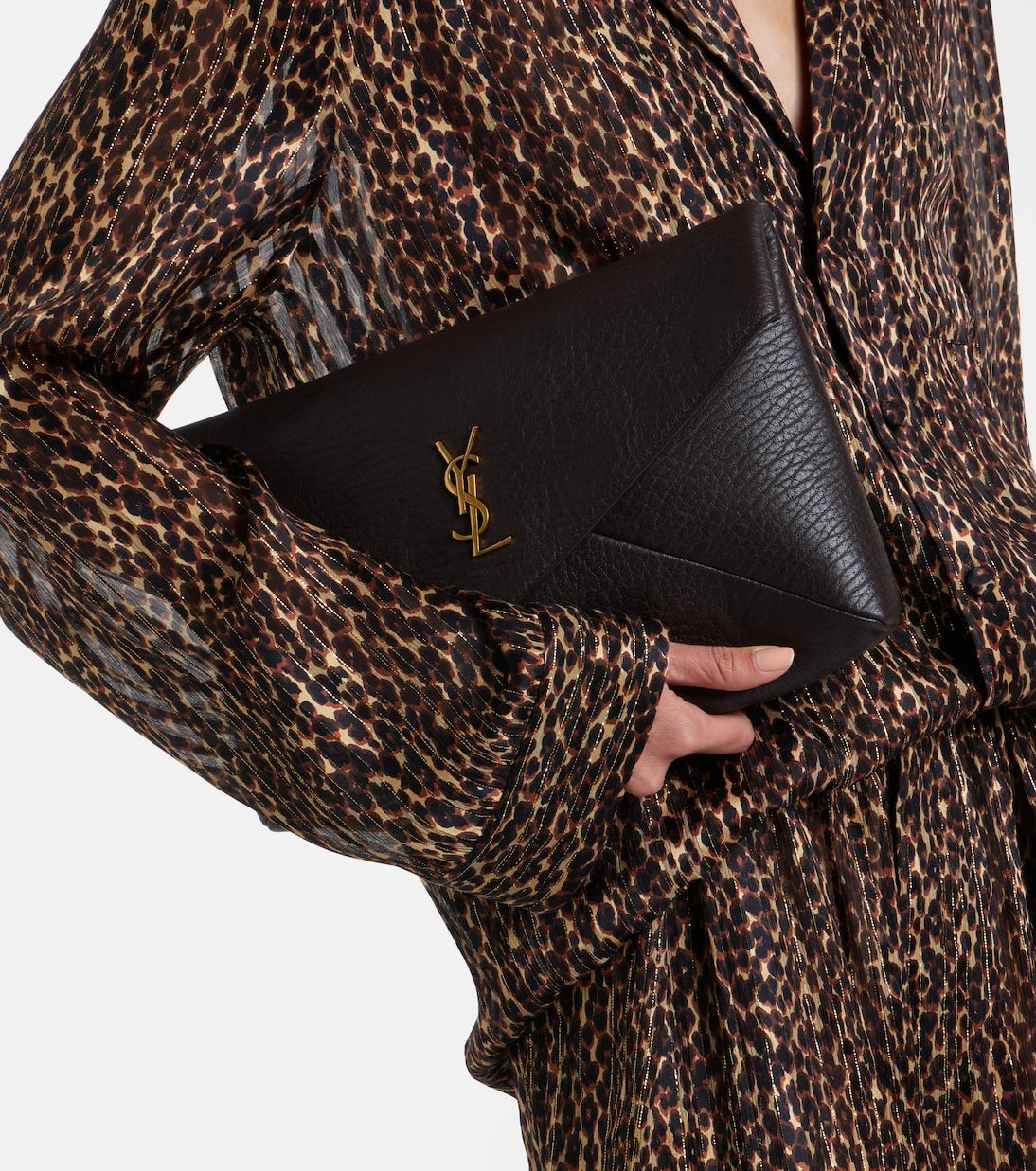 Saint Laurent - Cassandre leather pouch
