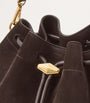 Jimmy Choo Brown Medium Cinch Suede Shoulder Bag