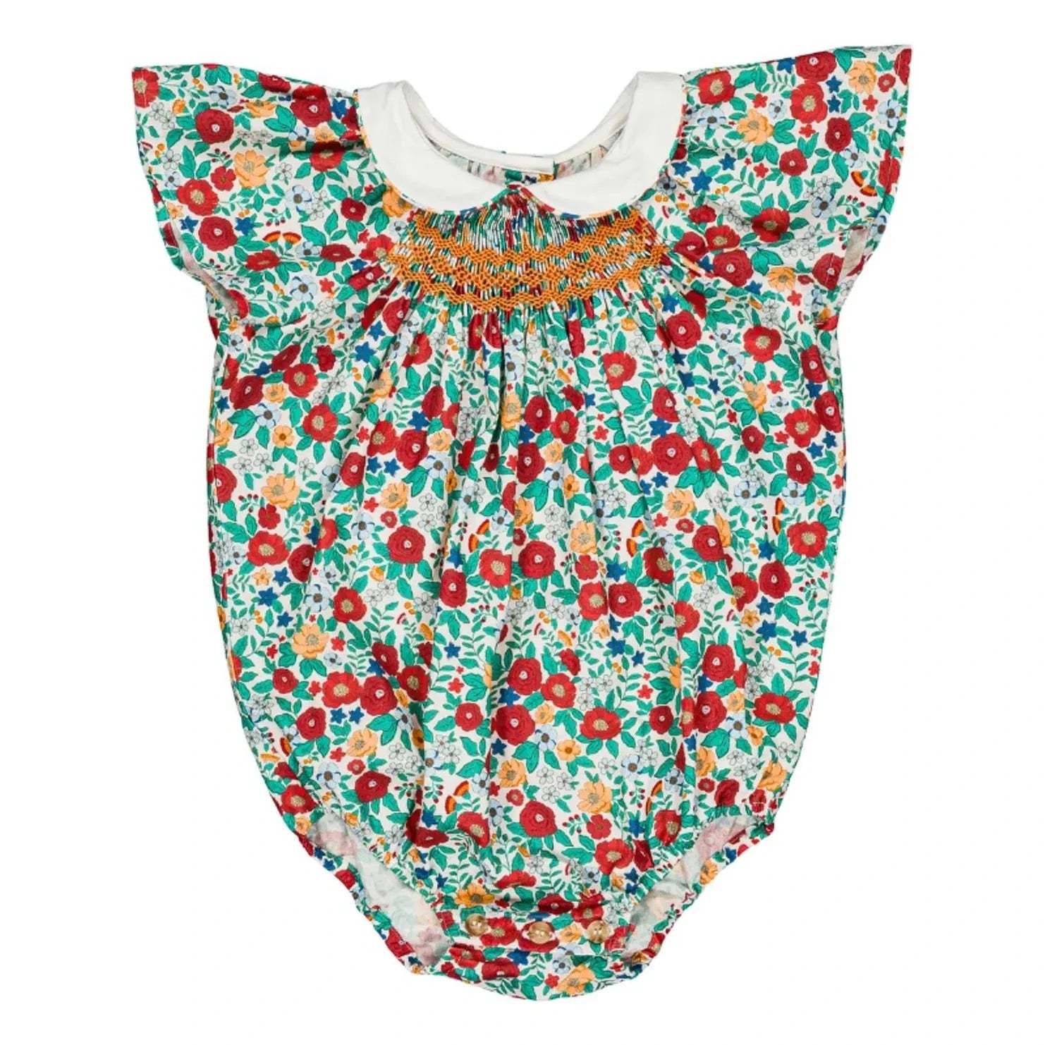 Loir - Bilbao floral romper | White