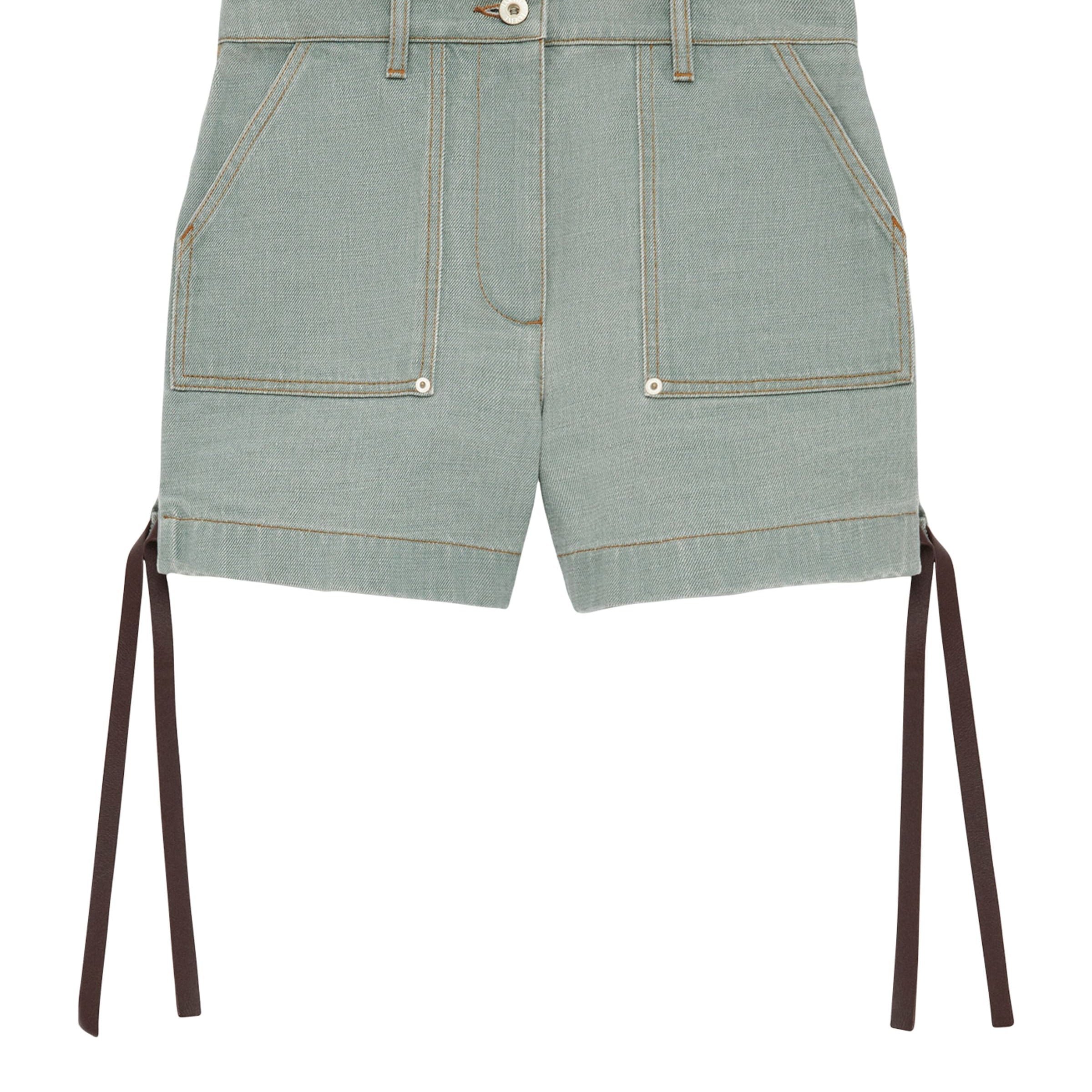 LOEWE Green Cotton Workwear Shorts