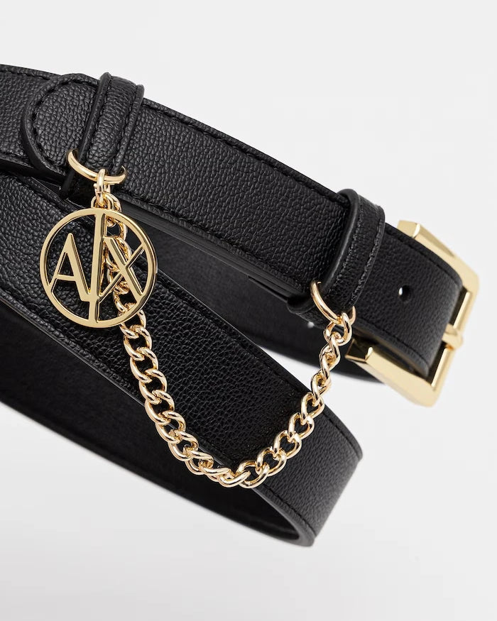 Armani Exchange suni deri kadın kemeri