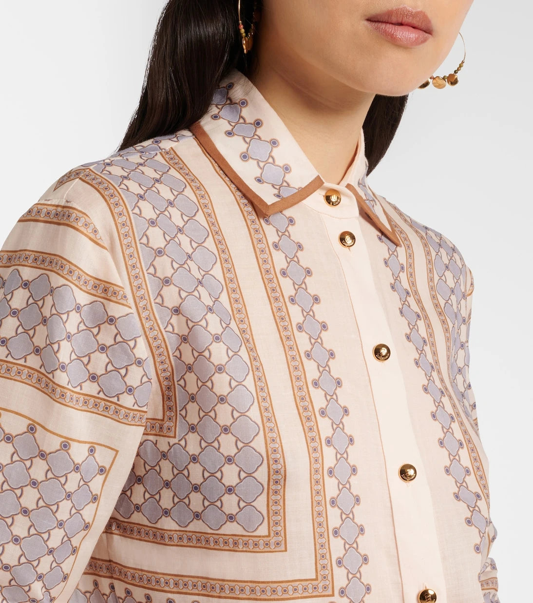 Zimmermann - Printed ramie shirt