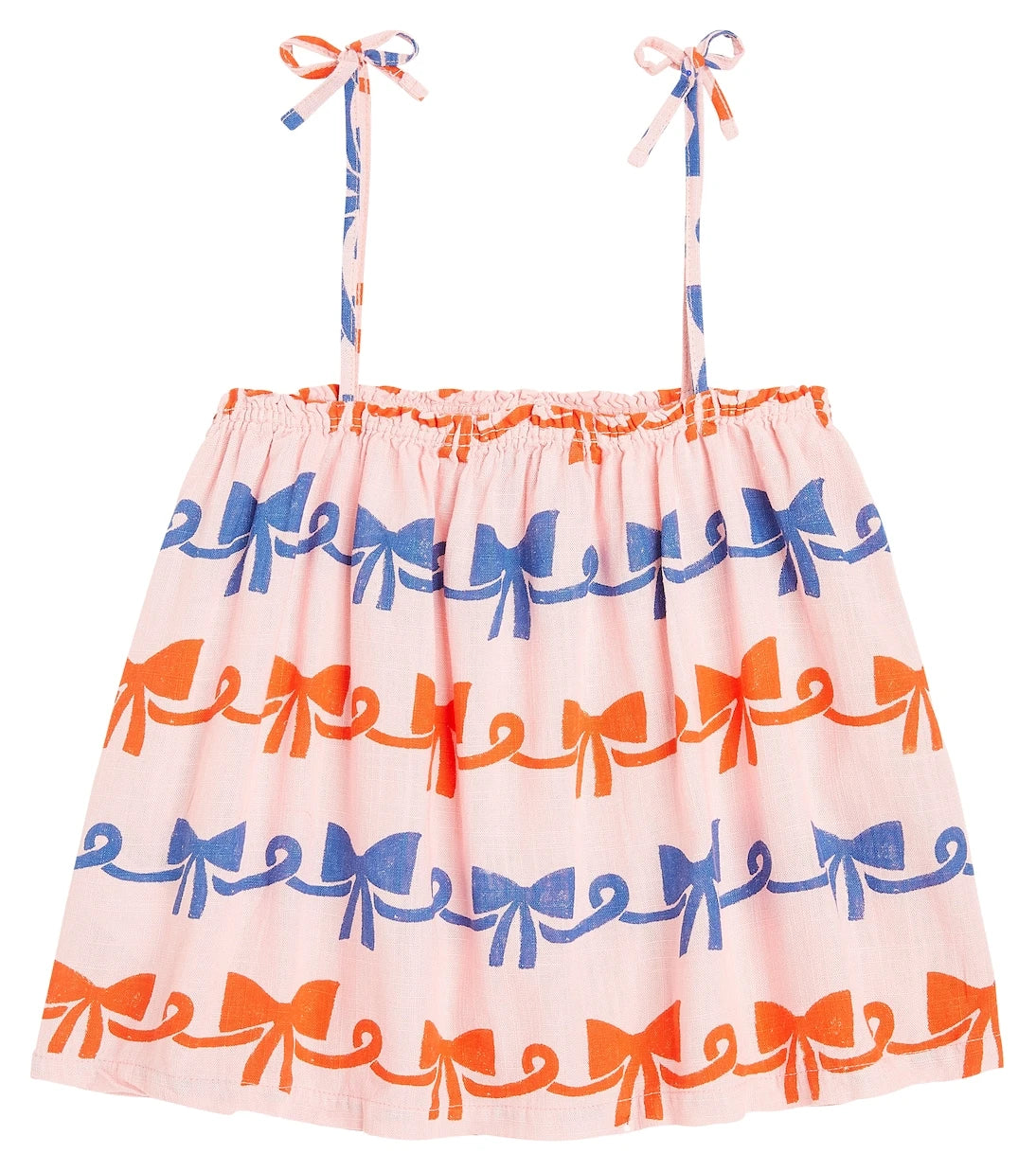 Bobo Choses - Ribbon Bow ruffle-trimmed top