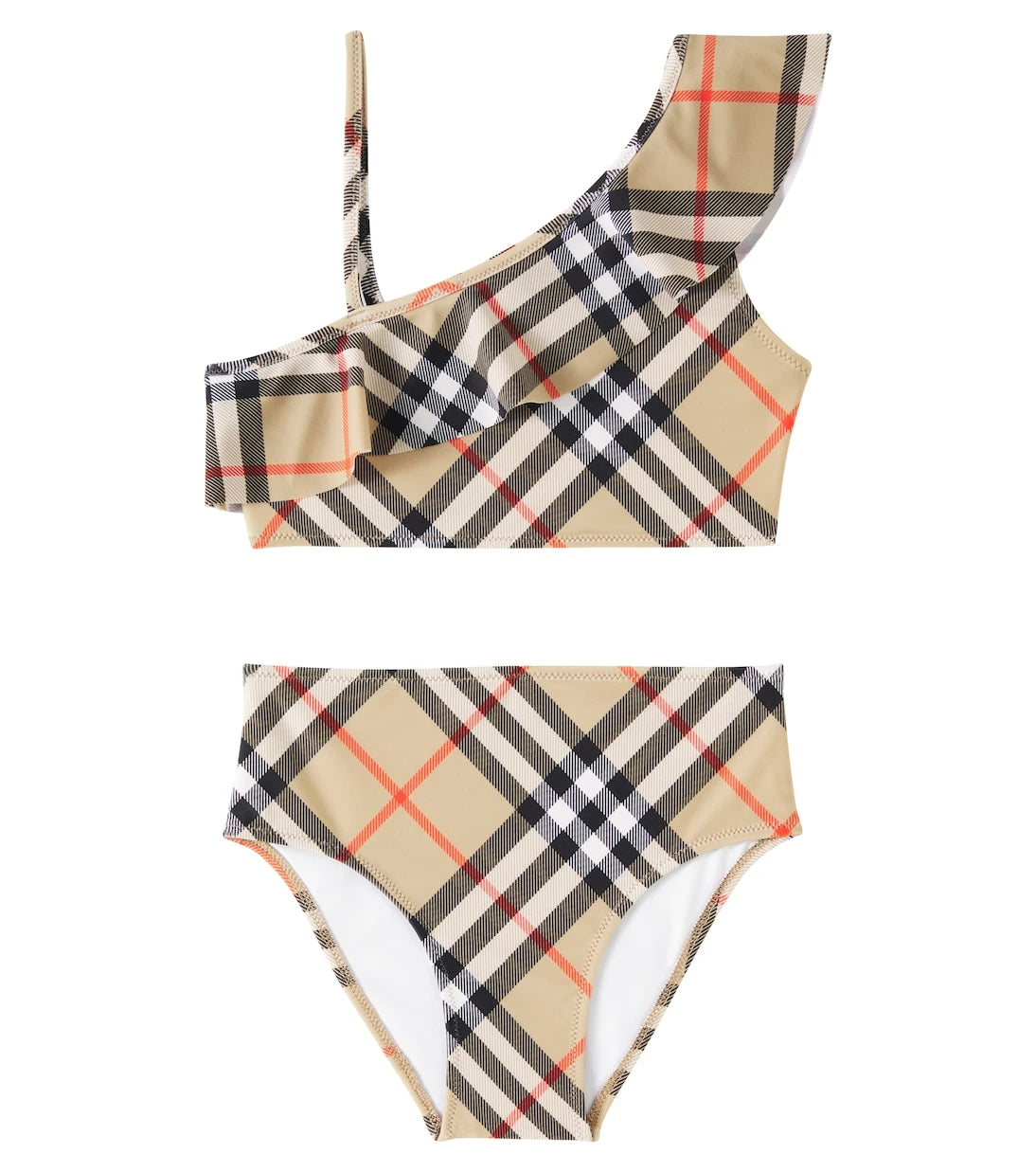 Burberry Kids - Burberry Check ruffled bikini
