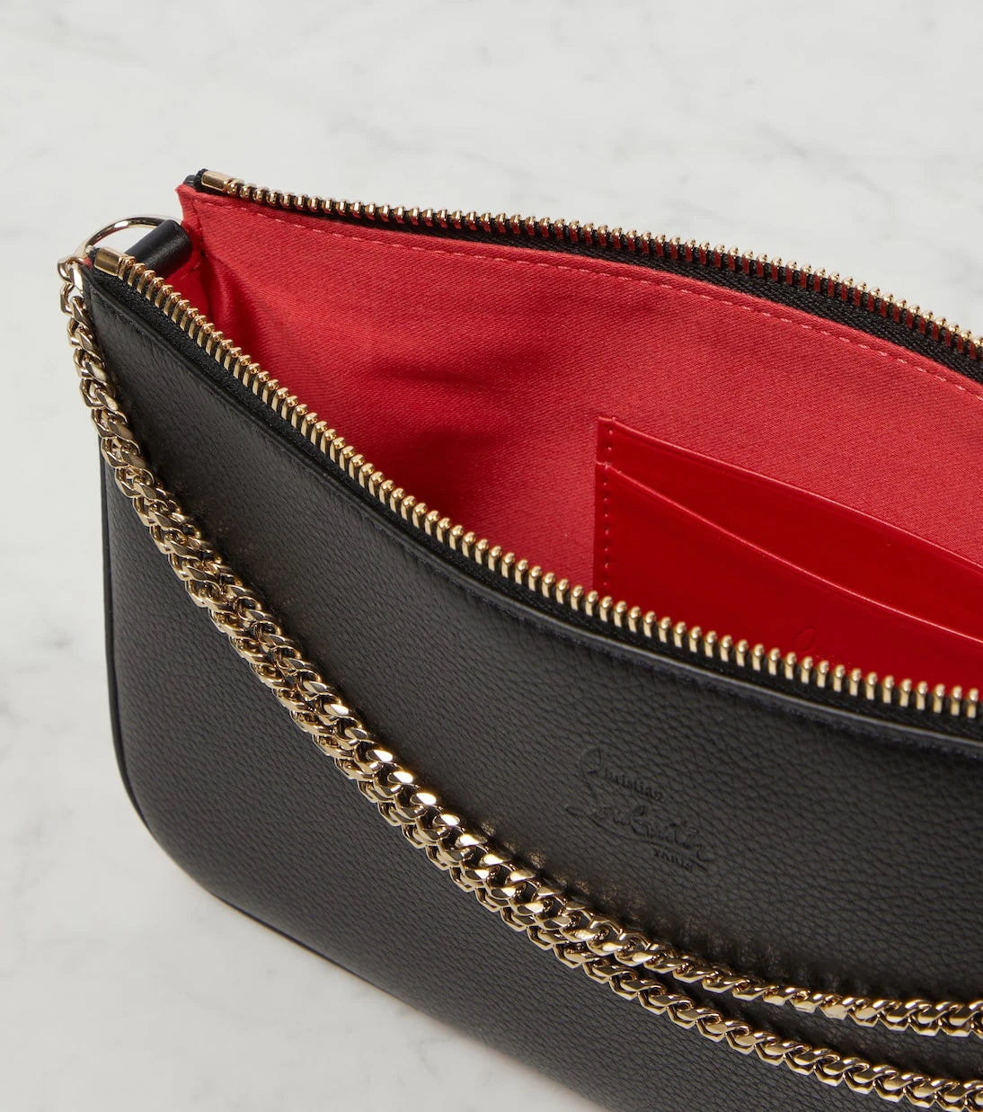 Christian Louboutin - Loubila leather clutch
