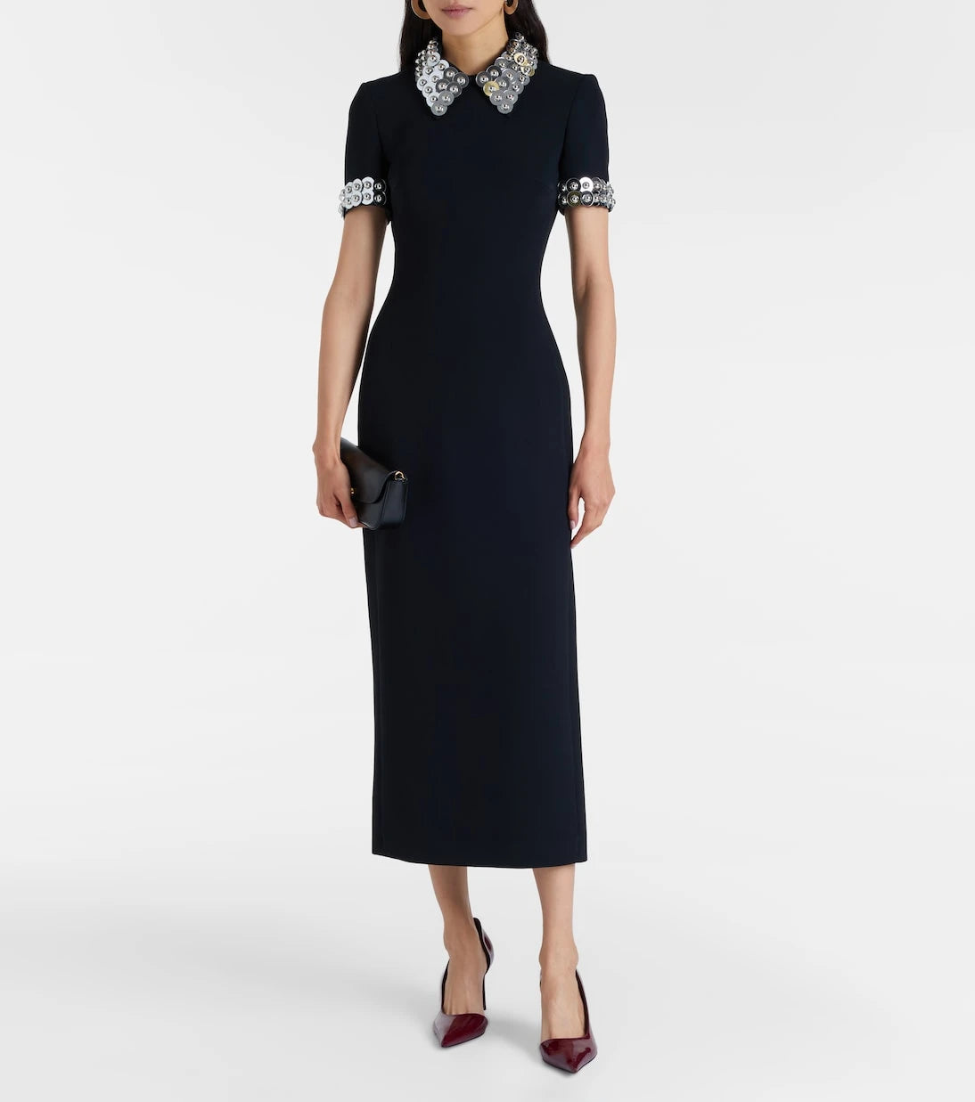 David Koma - Embellished cady midi dress