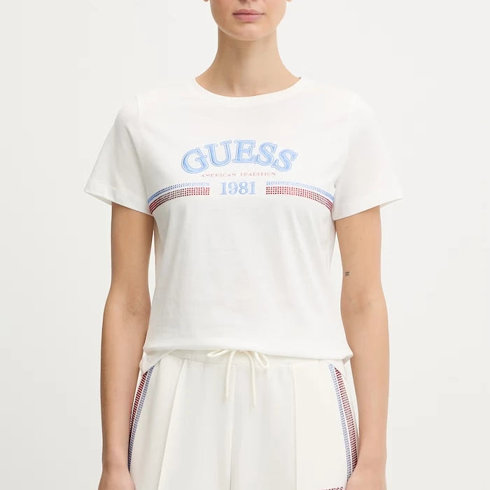 Памучна тениска Guess ALDA