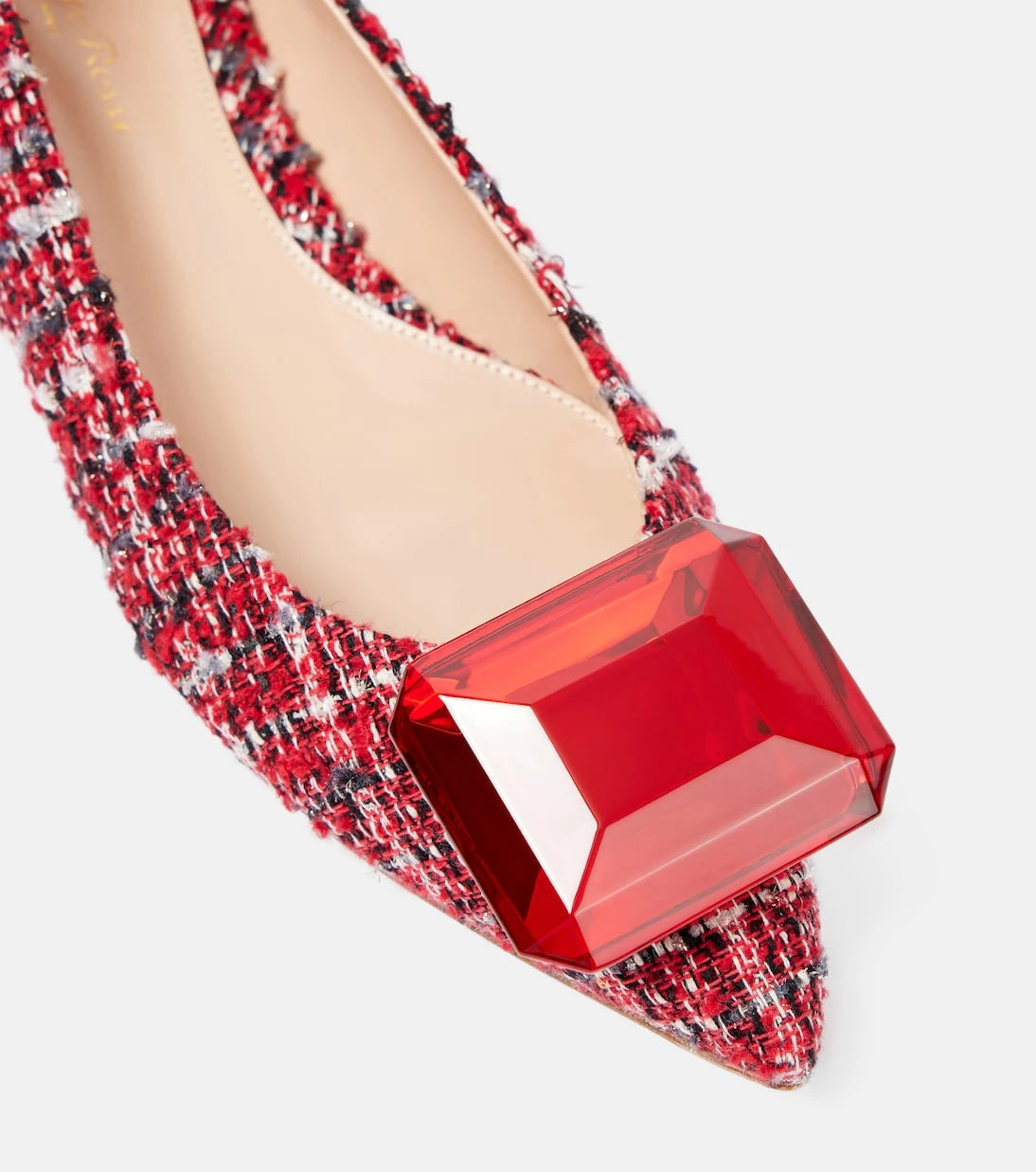 Gianvito Rossi - Embellished bouclé ballet flats