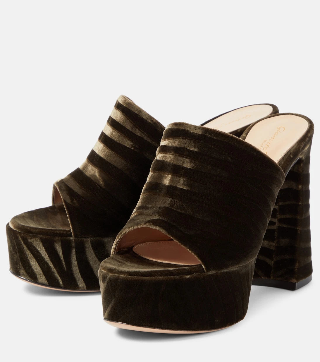 Gianvito Rossi - Holly zebra-print platform mules