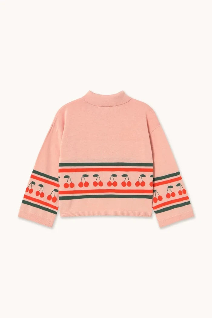 Детски памучен пуловер Tinycottons CHERRIES SWEATER