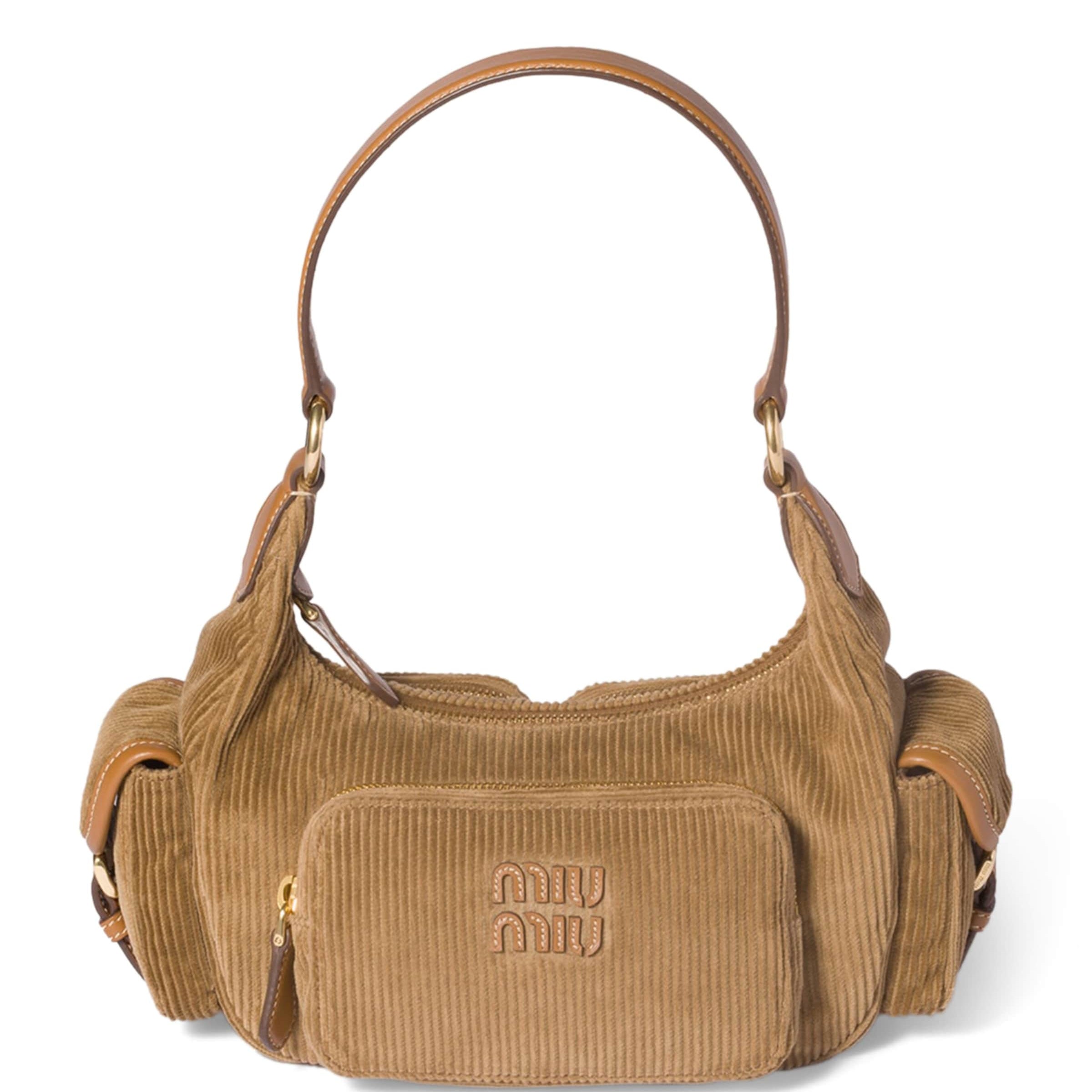 Miu Miu Corduroy Pocket Shoulder Bag