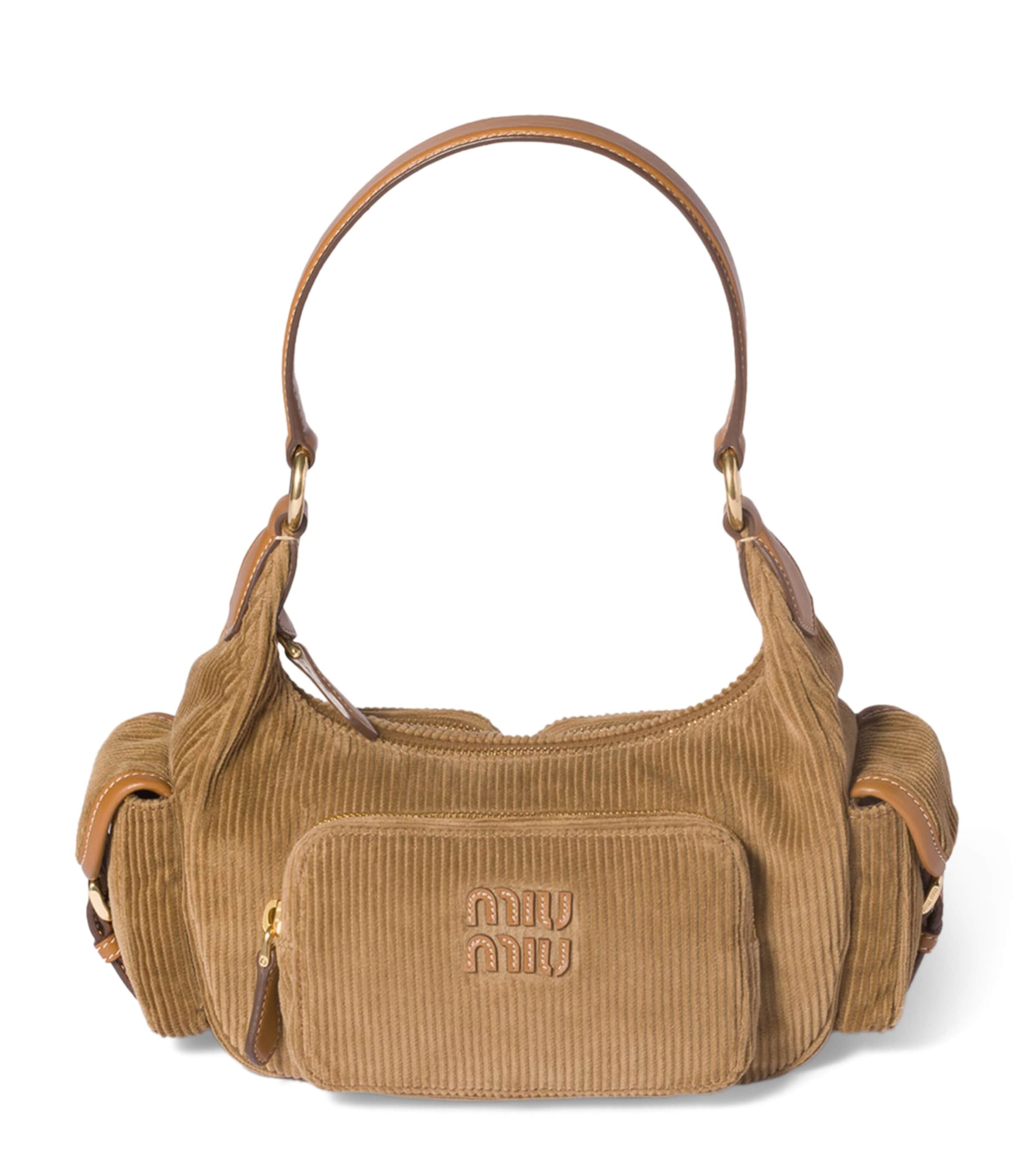 Miu Miu Corduroy Pocket Shoulder Bag