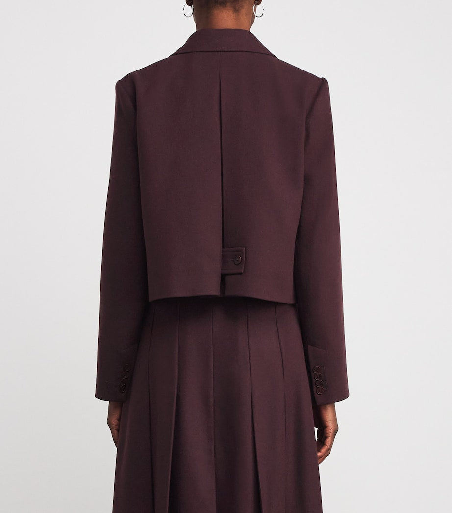 Red Stretch-Wool Elia Blazer