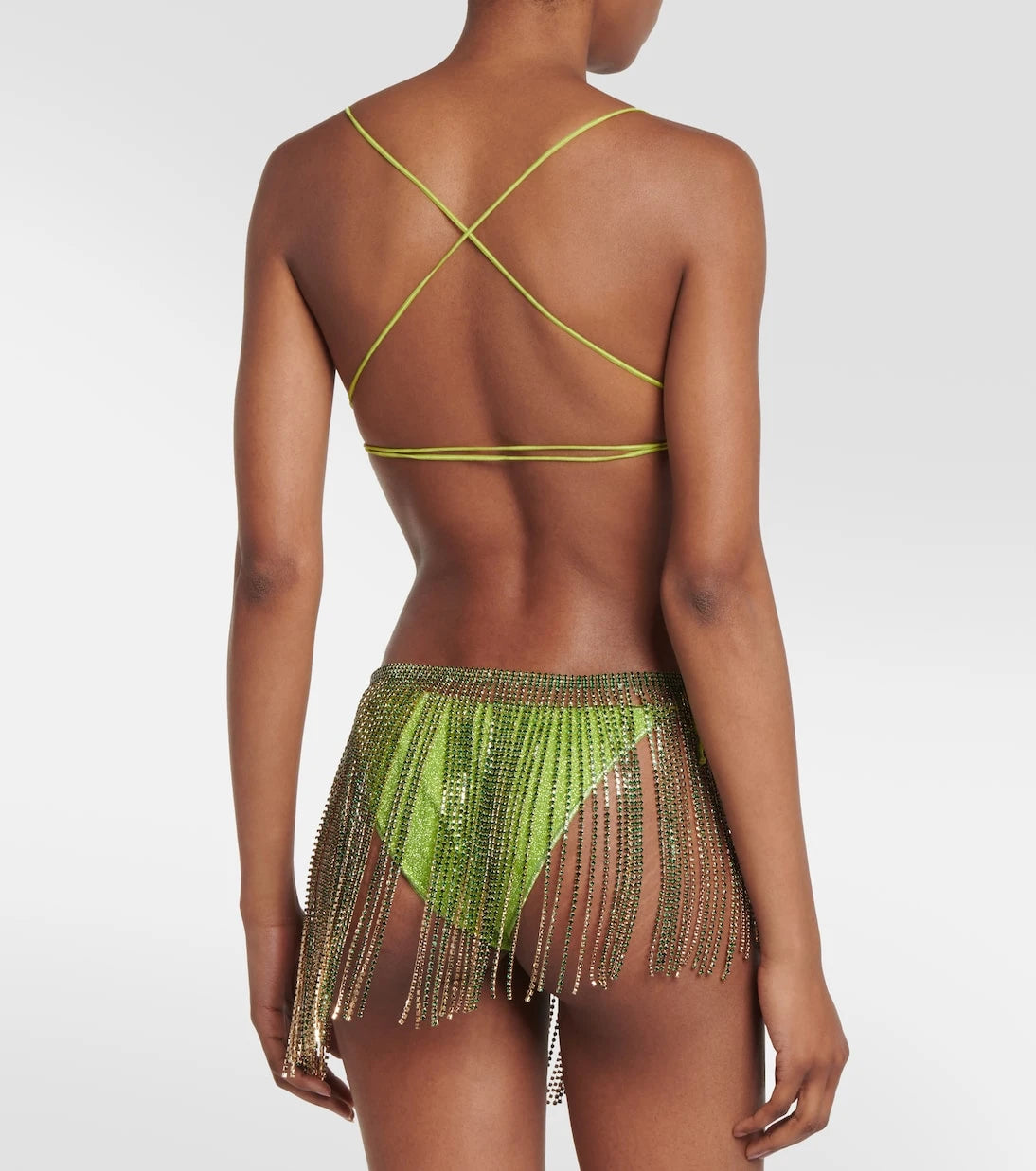 Oséree - تنورة قصيرة مزينة غير متماثلة