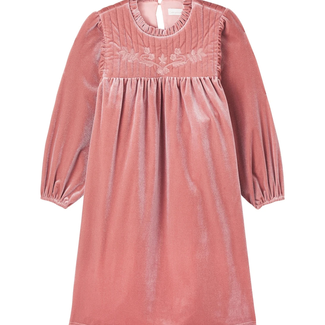 C'era Una Volta - Domitilla embroidered ruffled velvet dress