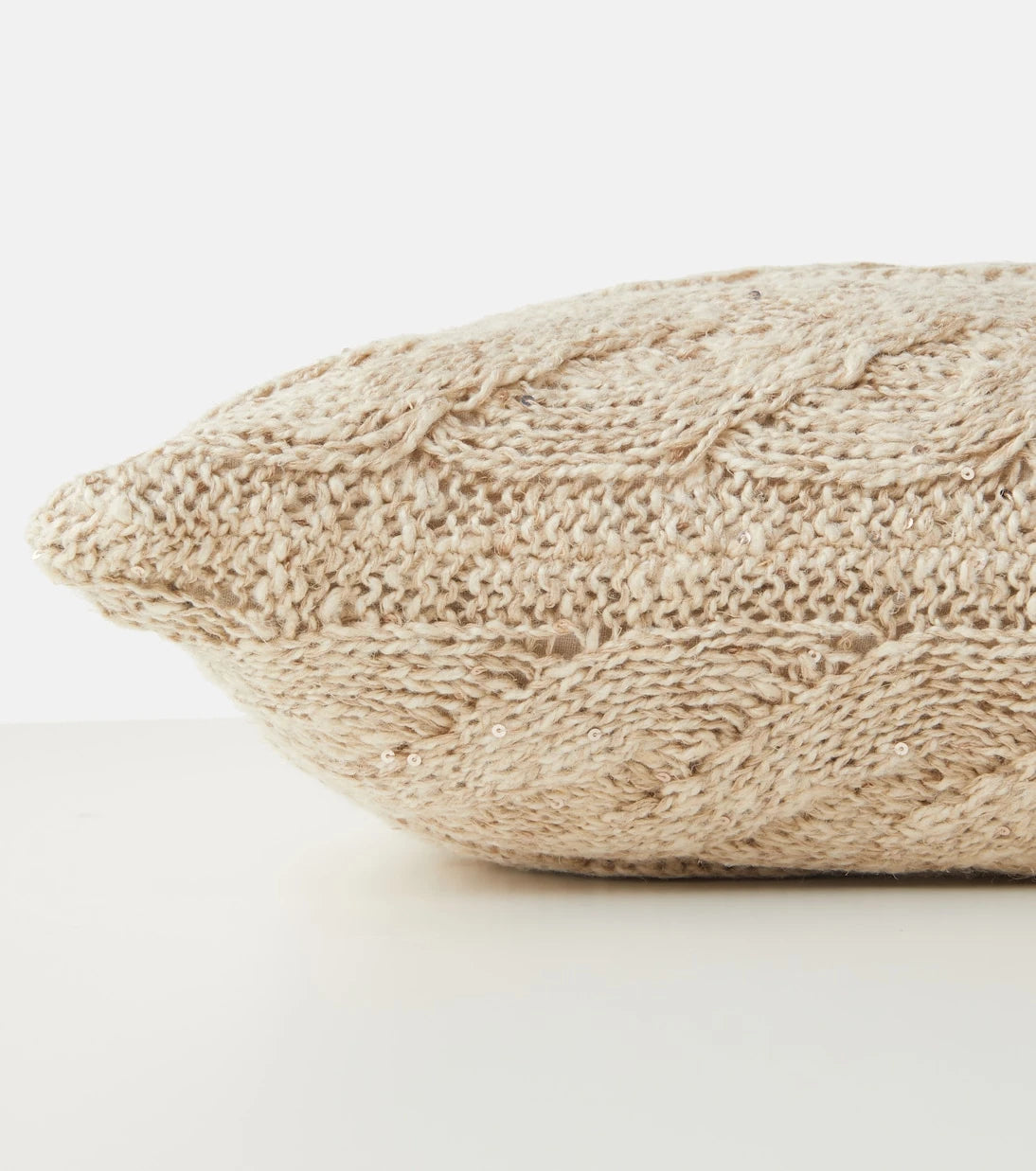 Brunello Cucinelli - Cable-knit linen and silk cushion