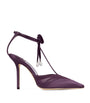 Afia 100 Satin-Mesh-Velvet Pumps