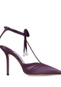 Afia 100 Satin-Mesh-Velvet Pumps