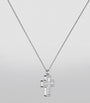 White Gold and Diamond Happy Diamonds Cross Necklace 18K WHITE GOLD