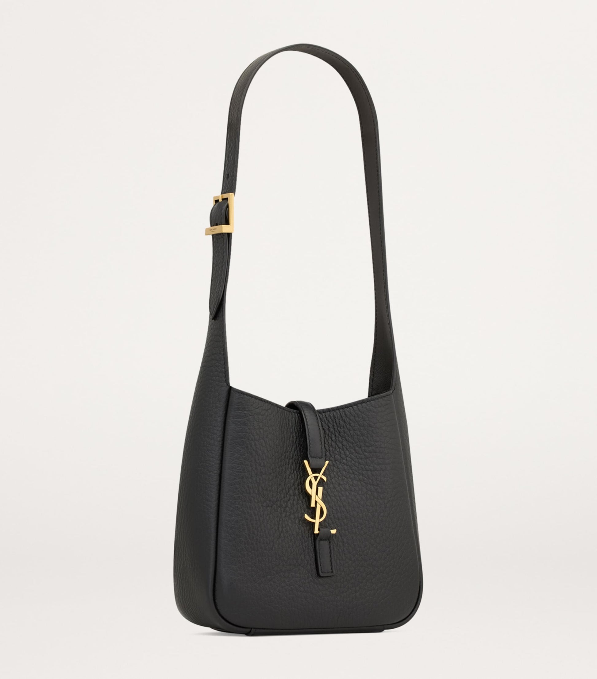 Saint Laurent Black Deerskin Baby Le 5 à 7 Shoulder Bag