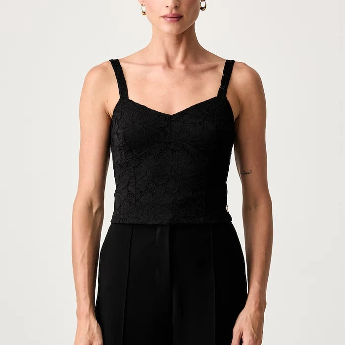 Guess dantelli askılı kadın bluzu KATRINA