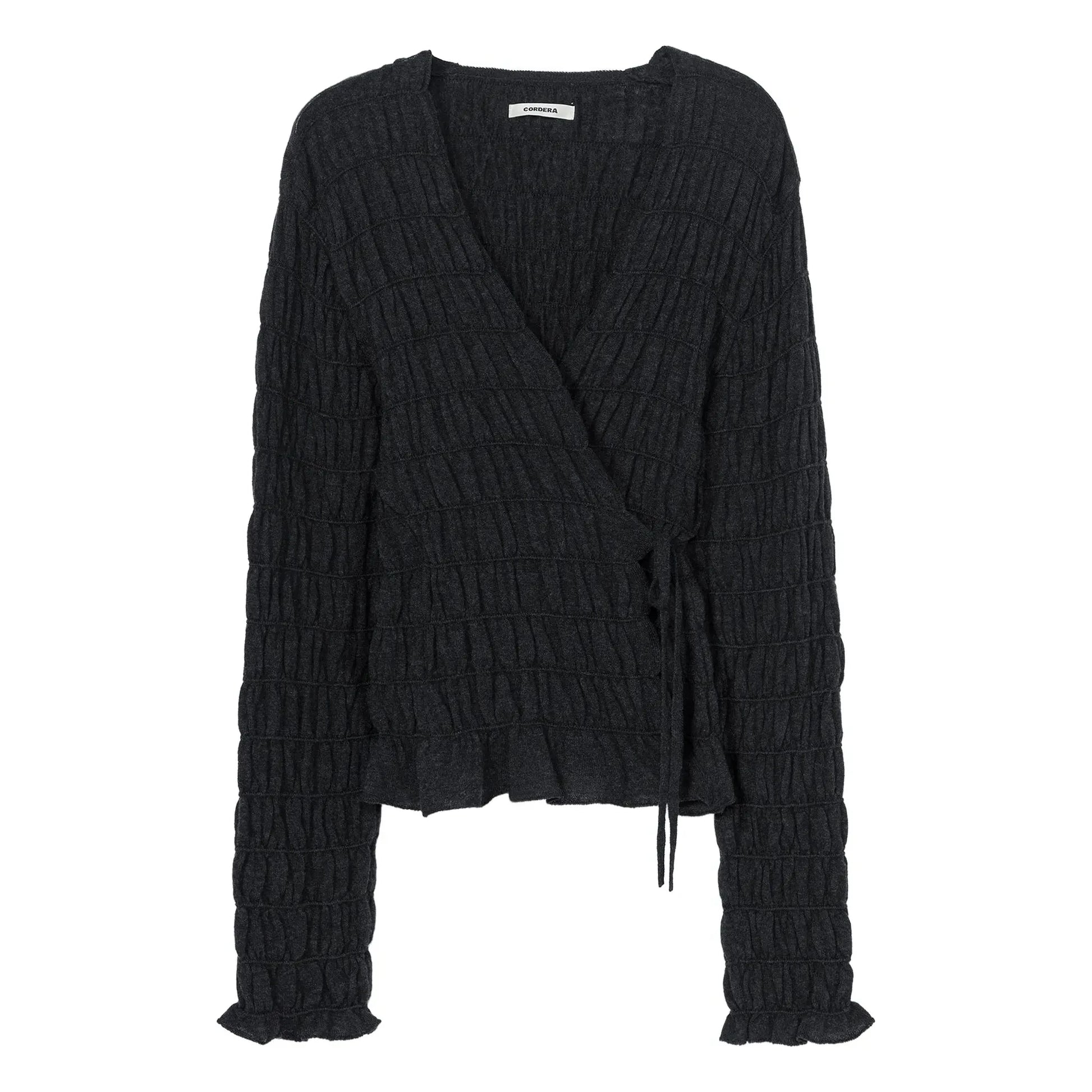 Cordera - Merino Wool Cardigan | Charcoal grey