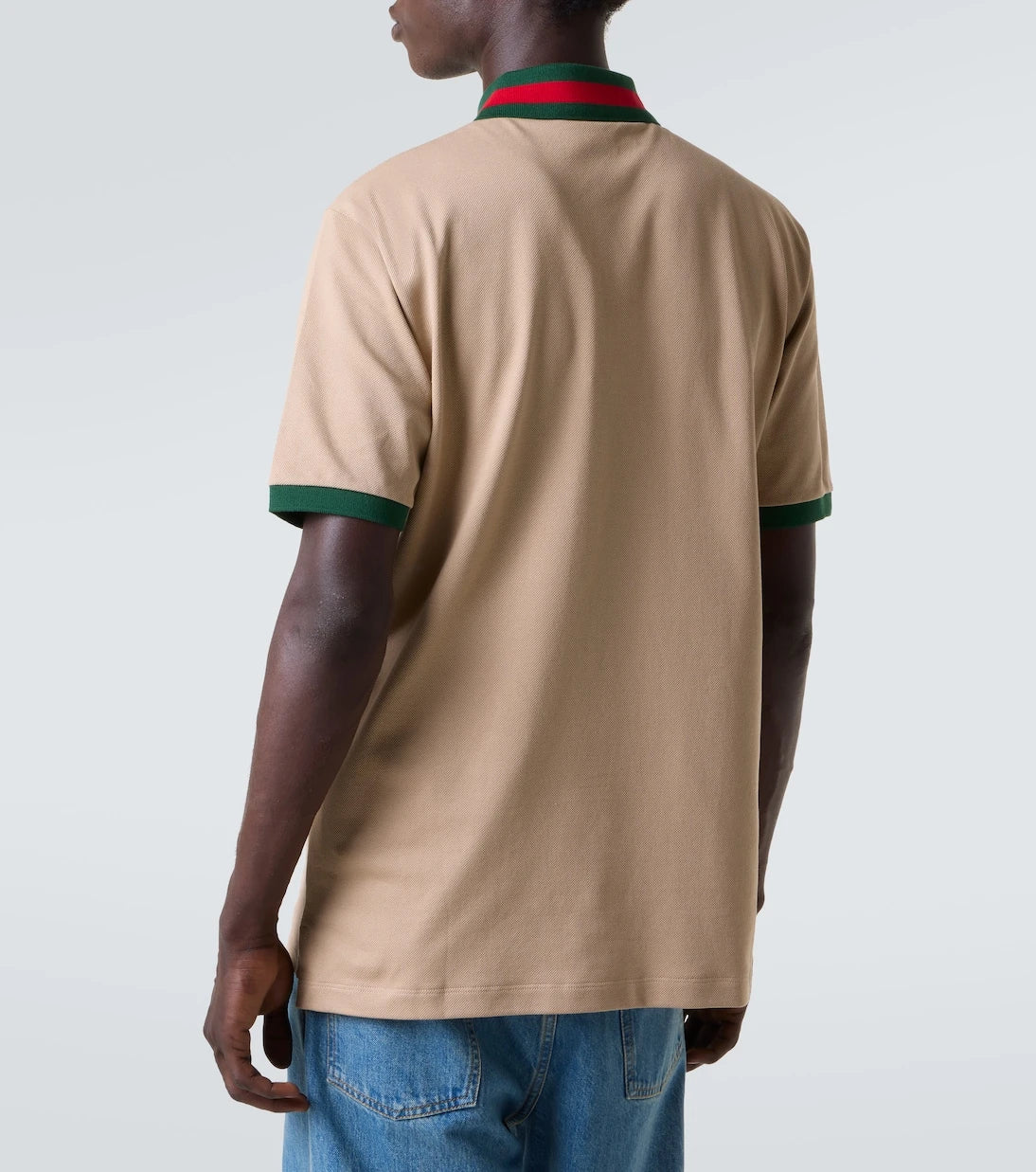 Gucci - قميص بولو بيكيه بياقة ويب